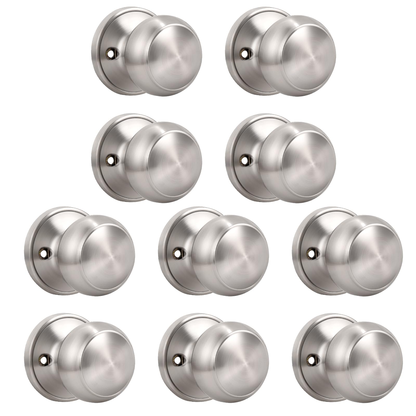 Dummy Door Knobs - Satin Nickel Pack of 4 -21