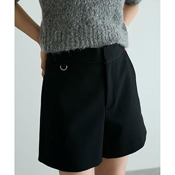 Amazon | [アダムエロペ] トラペーズショートパンツ ダーク