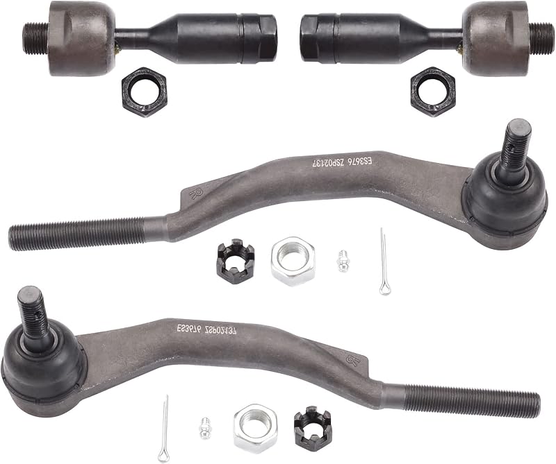 Kit de terminais de direção internos e externos dianteiros ASTARPRO para Buick Rainier, Chevrolet SSR, Trailblazer, GMC Envoy e outros – 4 peças