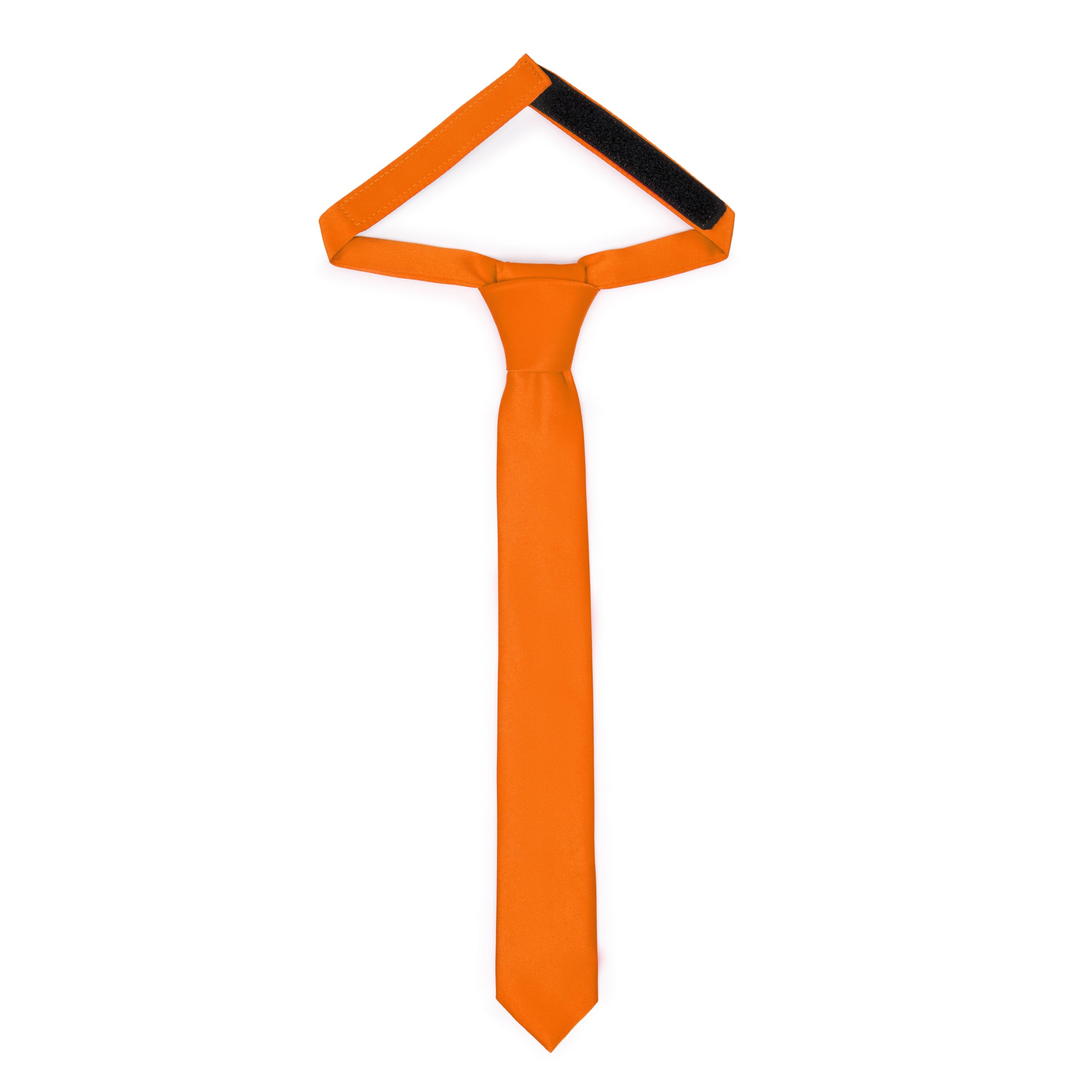 Ladeheid Kinder Krawatte für Jungen - Eleganter matter Look, Vorgebunden mit einem Klettverschluß, Perfekt für besondere Anlässe - Stilvolle Ansteckkrawatte Größe 31cm x 4cm TKM