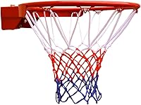 THUNDERBAY 18-Inch Heavy Duty Breakaway Basketball Rim - Wall Mounted Solid Steel Hoop for Indoor Outdoor Use with Nylon Net