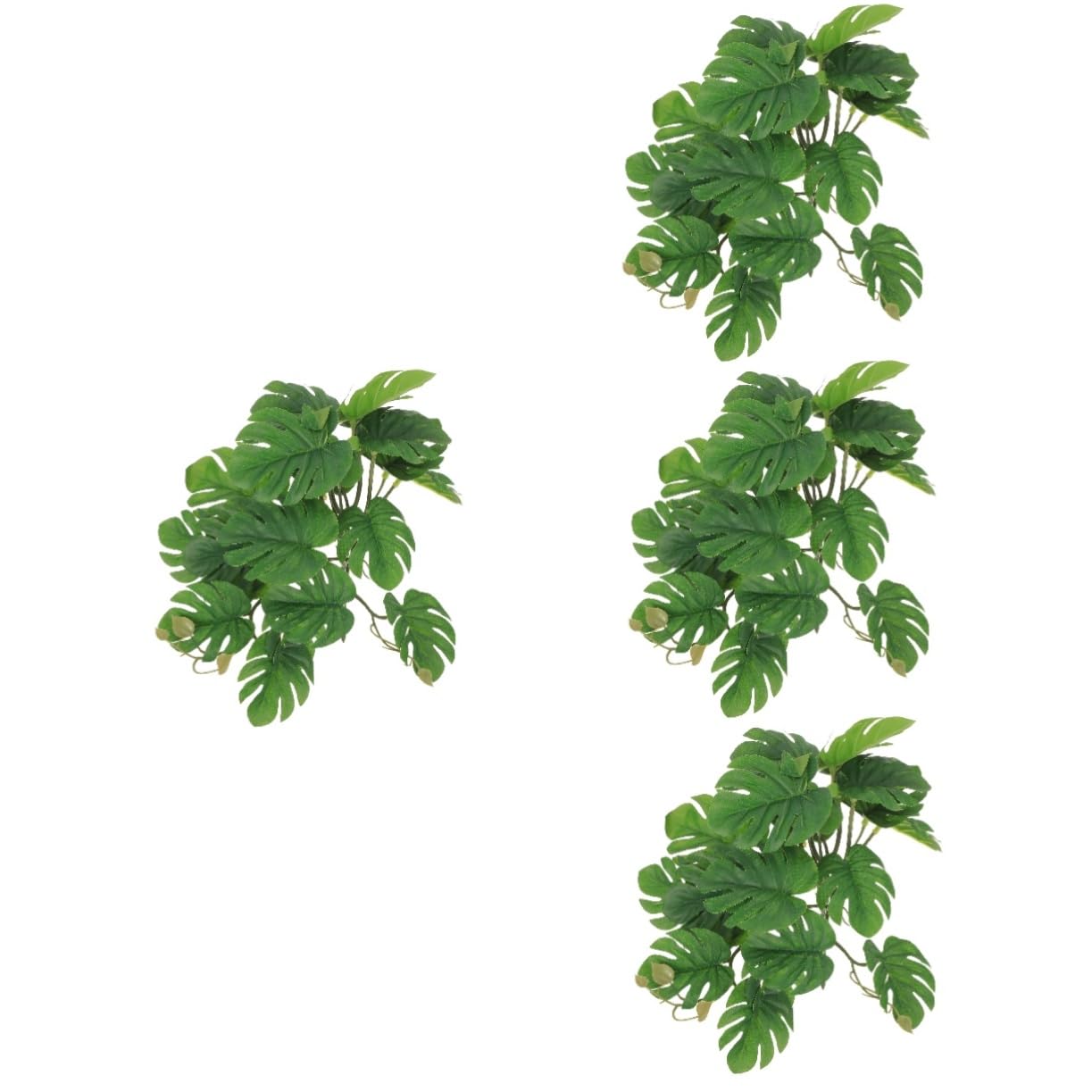 Kisangel 4piezas Terrario Decorativo Plantas Artificiales para Reptiles Accesorios De Hábitat Simulados para Acuarios y Terrarios Sin Daño Mascotas
