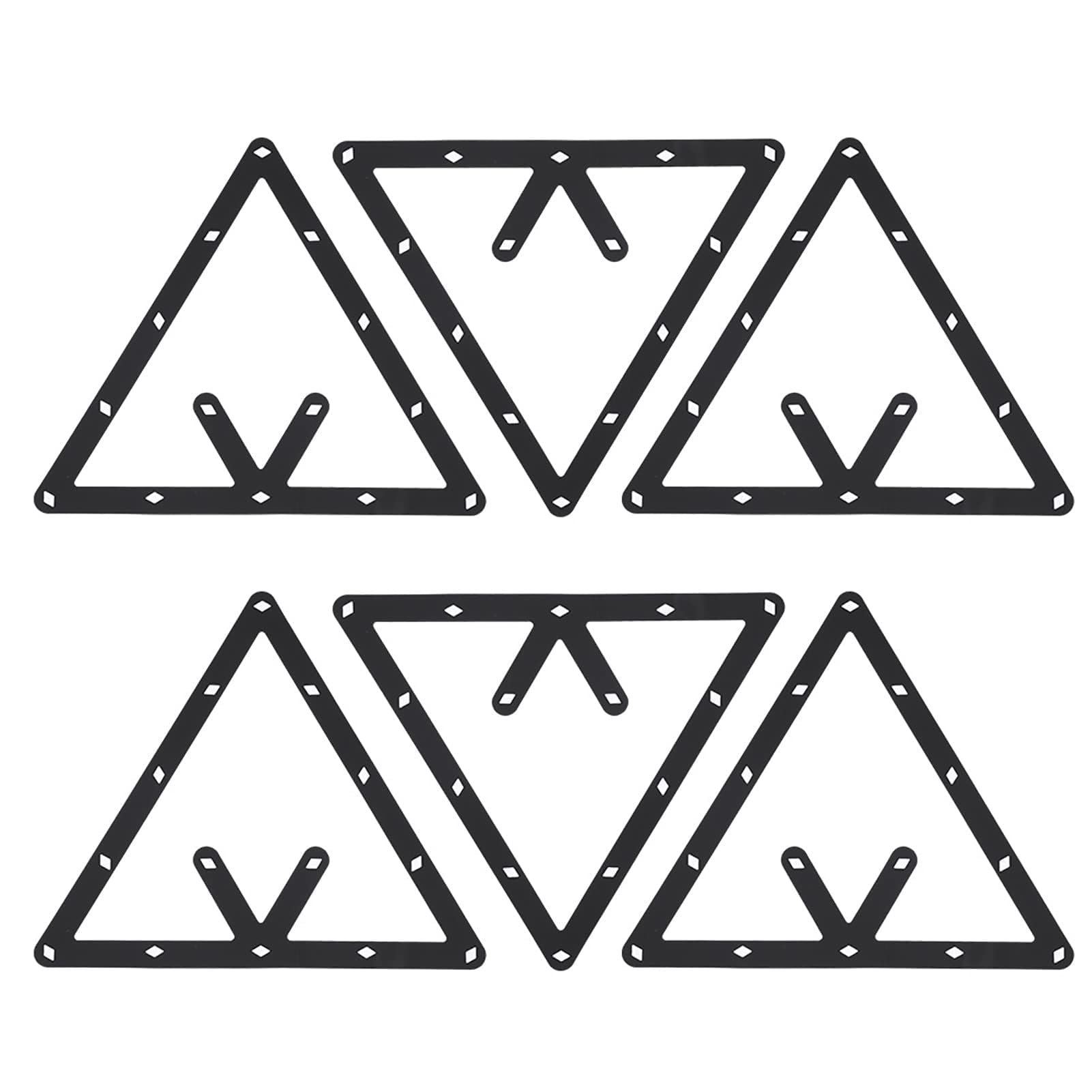 PPCS Billiard Rack Triángulo Soporte de Pelota 24x24cm Snooker Plantilla Plana Accesorio