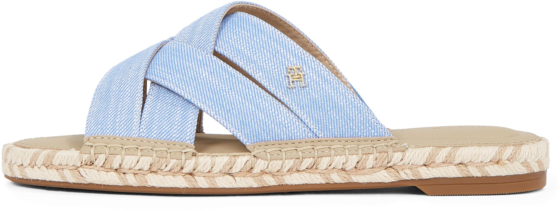 Tommy Hilfiger Women’s Chambray Espadrille Mules, Blue (Blue Spell), 6.5