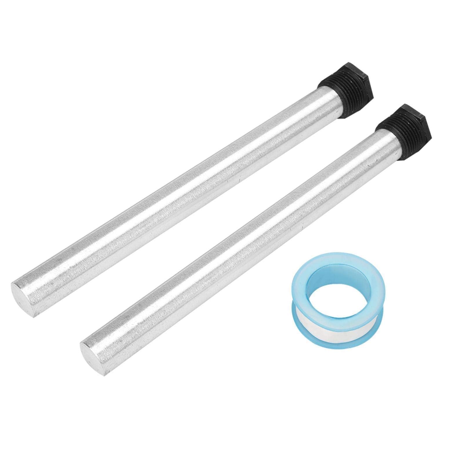 2 PCS 21 X 320 Mm Tige D'anode En Magnésium, Anode De Tige De Chauffe-Eau Pour Camping-Car Chauffe-Eau NPT3/4 Filetage Avec Ruban PTFE