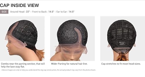 Miniatura 9 de Sensationnel Butta - Pelucas de encaje  Unidad 10 extra ancha de 5 pulgadas de profundidad, línea de cabello sintético previamente despuntada, sin