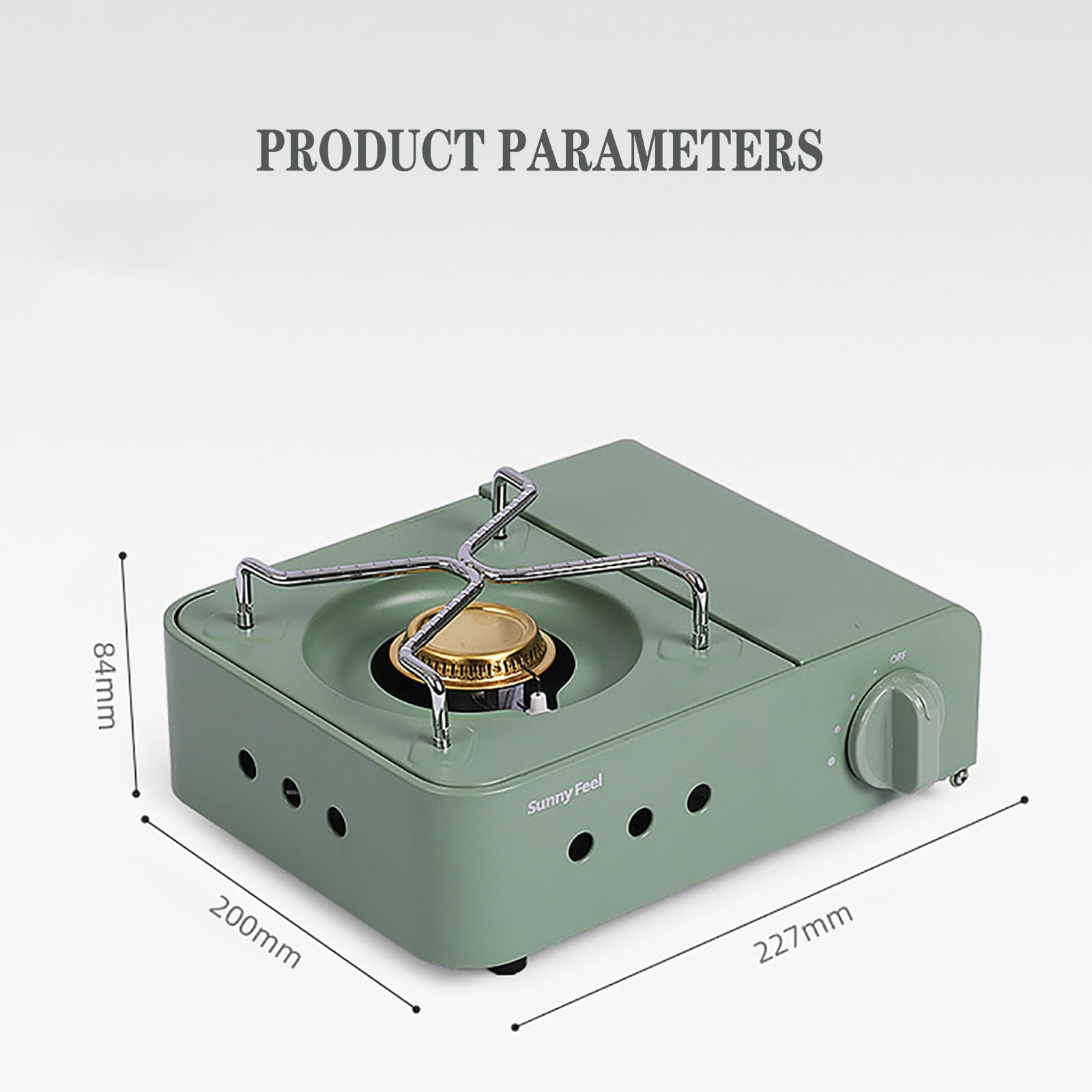 Estufa de camping portátil, cocina de gas de 2100 W con funda de transporte, equipo de cocina para mochileros al aire libre para camping, senderismo, barbacoa, picnic