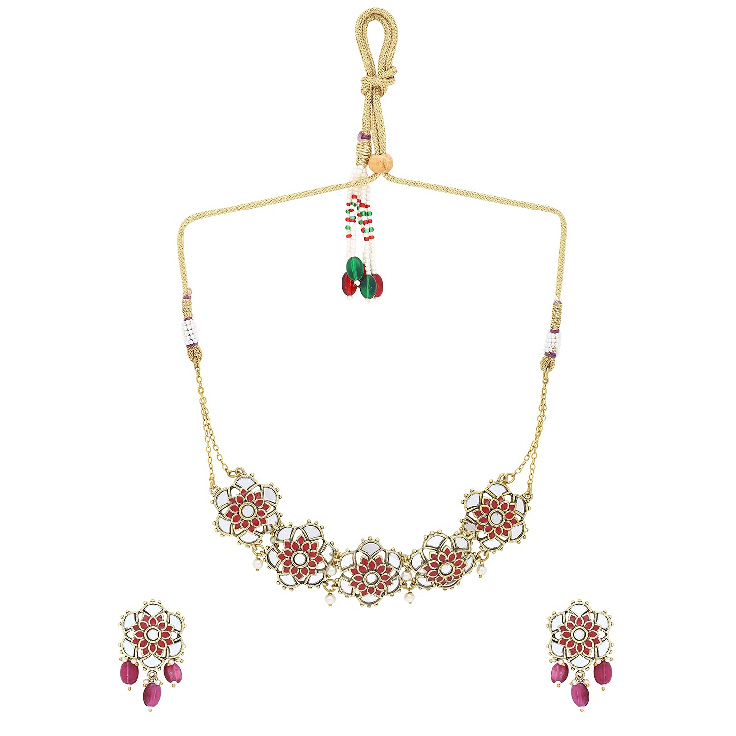 VOYLLA Thikri Jadau Style Necklace Set (B08L3SPYLQ) Amazon Price History, Amazon Price Tracker