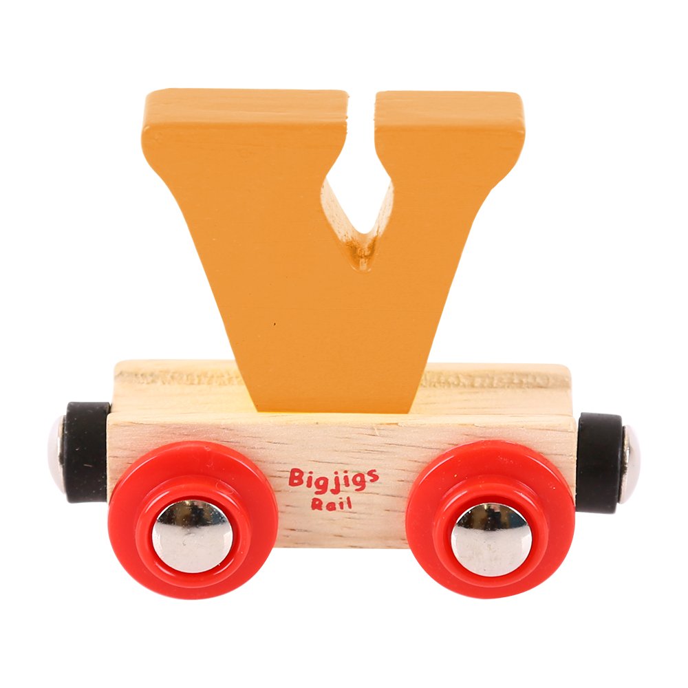 Bigjigs Rail Rail Name Letter V (Orange)