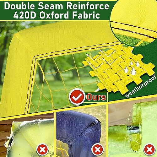 Happy Jump Set of 2 Pop-Up Football Goals - 5x3.6FT, Black, 5'X3'6'' - Image 3