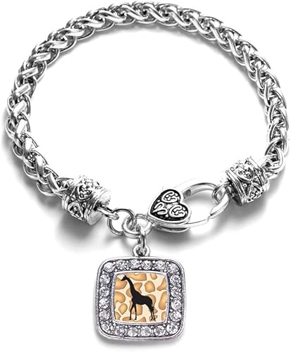 Inspired Silver - Pulsera cuadrada de plata con circonita cúbica, Circonita cúbica