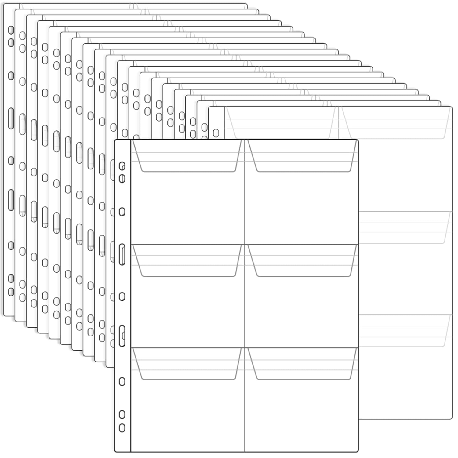 20 Sheets Coin Pocket Page Protectors, Coin Collection Holders Storage