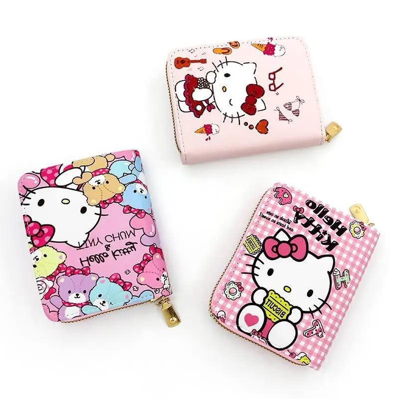 Hello Kitty Wallet for Women/Small Short Wallets Zipper Coin Purse for Girls/Students, Color 3, 13cm, Coin Purse2