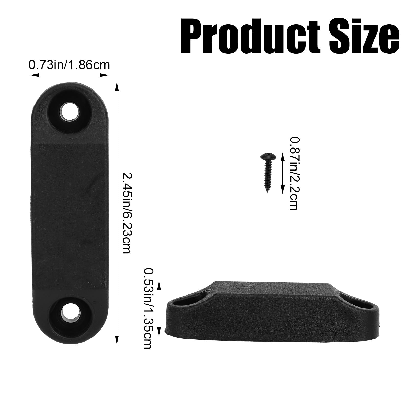 8stk RV Magnettürschlösser, Schwarze RV Magnet Türhalter für Wohnmobile mit Schrauben Ersetzt Kunststoff Federklemmen Geeignet für Reiseanhänger