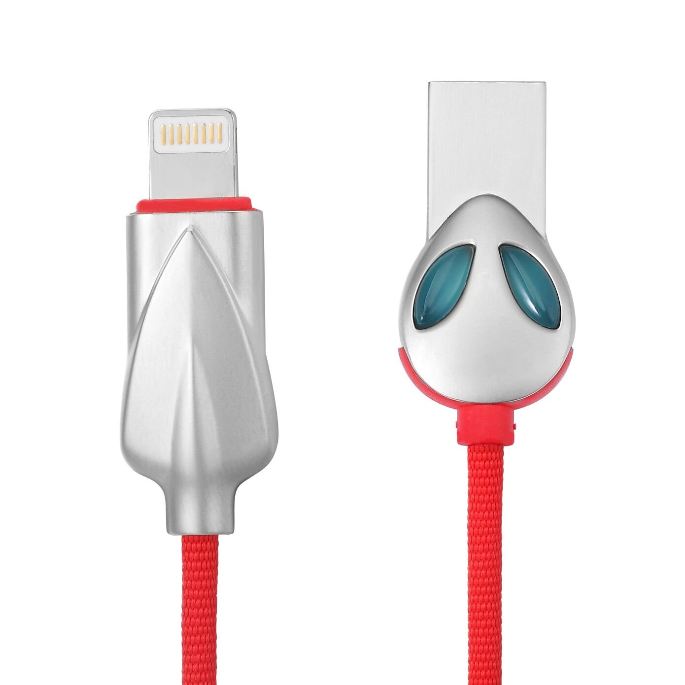 FreSky iPhone Lightning Cahrger Cable, Alien Nylon Braided USB Smart LED Cable Sync Charging USB Data Cable for iPhone X/iPhone 8/7/7 Plus /6/6 Plus /6s/6s Plus /5s /iPad Mini (Red, 4ft)