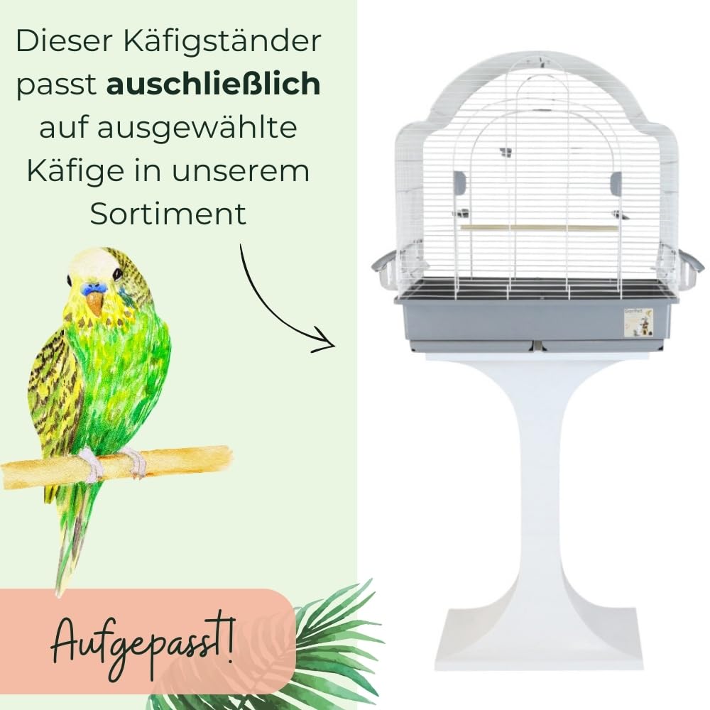 Vogelkäfigständer GP260 Weiß Fuß Für Vogelkäfig Vogel Zubehör Ständer Für Vogelkäfig GarPet Käfigständer Käfighalter Tisch