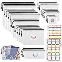Lot De 38 Pochettes Documents Zippées PVC - Tailles A4, A5, A6, B4, B5, B6, B8 + Sacs Billets - Transparentes, étanches