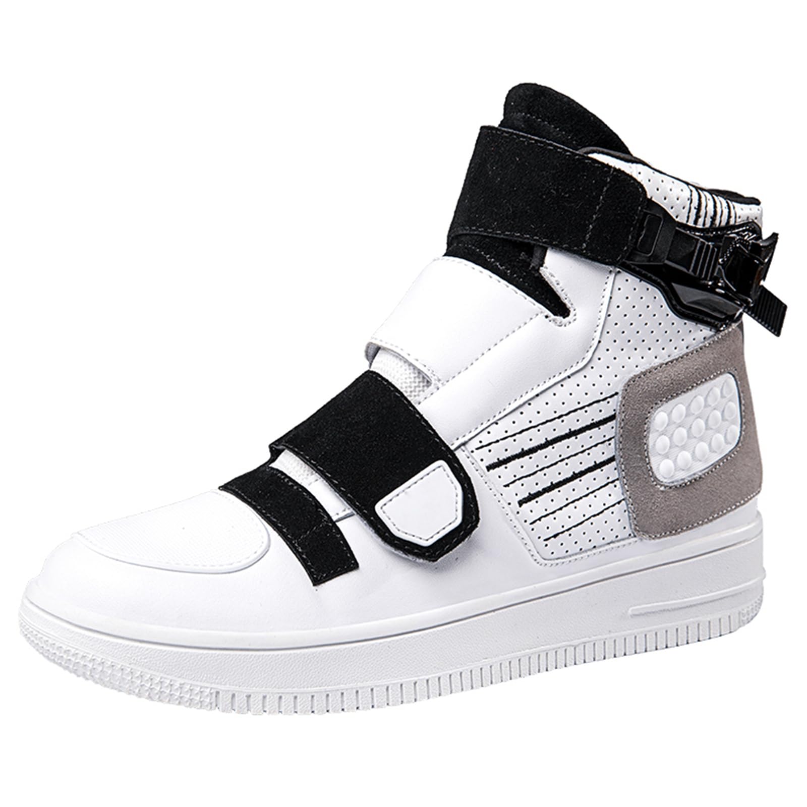 Scarpe da Moto da Uomo Stivali da Moto da Strada Leggeri Fibbia Antiscivolo con Supporto per Caviglia Scarpe da Equitazione da Motocross