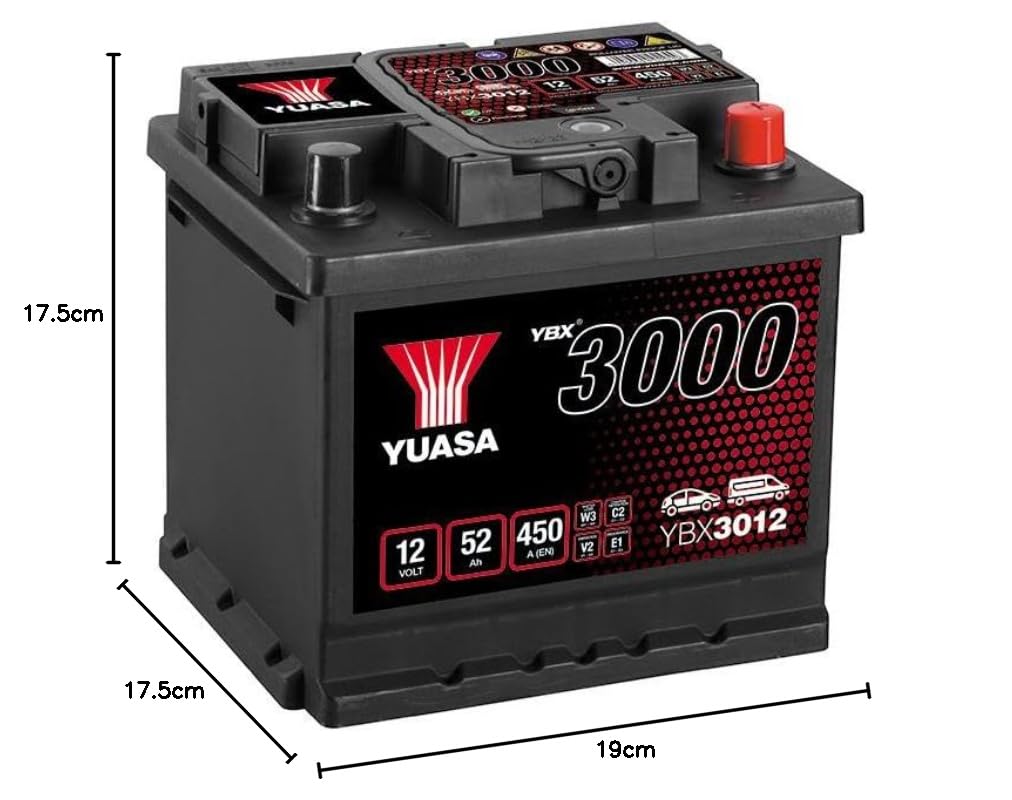 YUASA Batterie 42, Ah 390, A/EN YBX3102 L 175mm B 175mm H 190mm Compatible avec SKODA Octavia III 3/5 portes 5E3, NL3, NR3, SUZUKI Vitara SUV ET, TA, TD, MICROCAR M.Go 3/5 portes