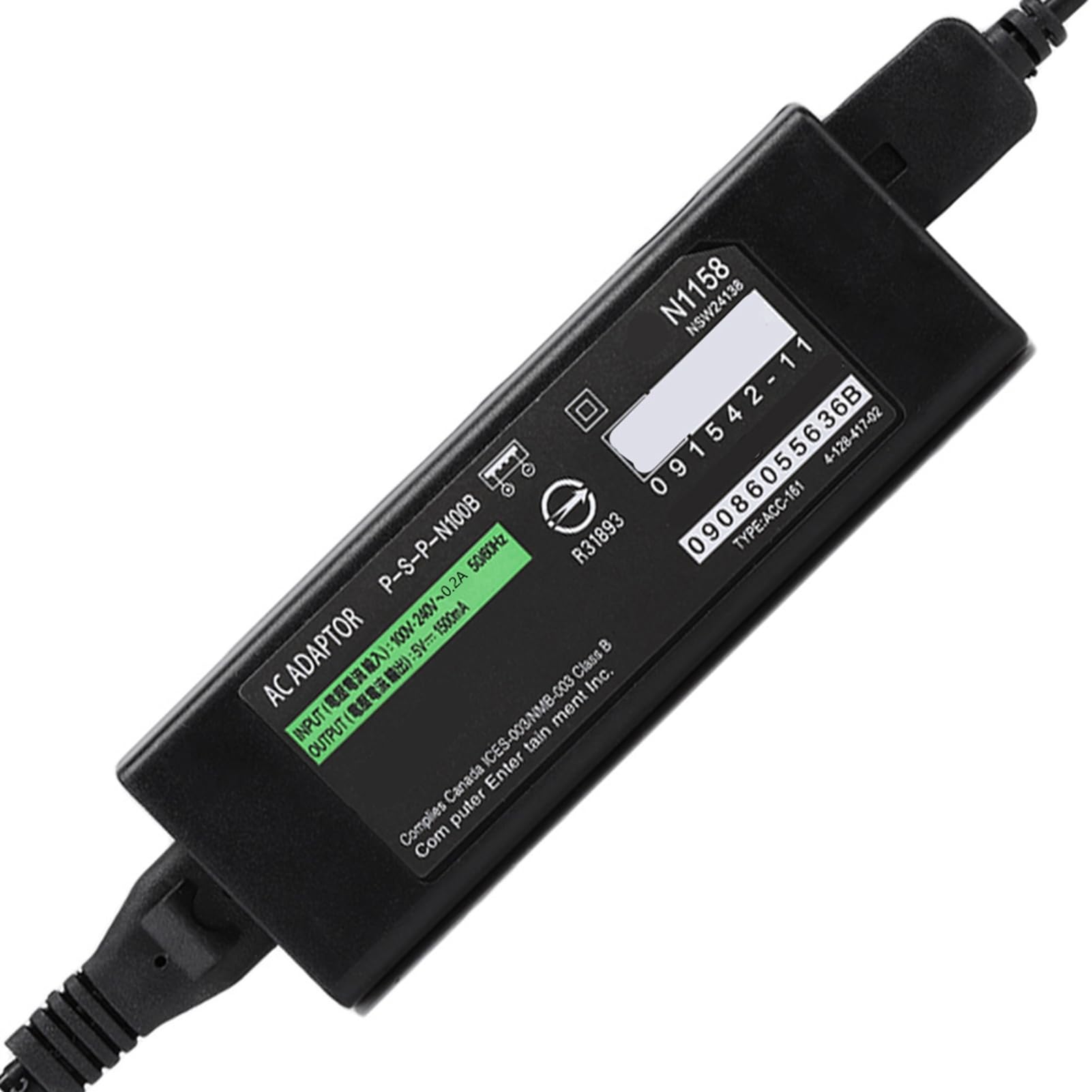 Portátil para Carga Rápida DC 5V 1500mA GO Ladekabel GO Cargador Adaptador de Corriente 50 60Hz (EU 100 240V)