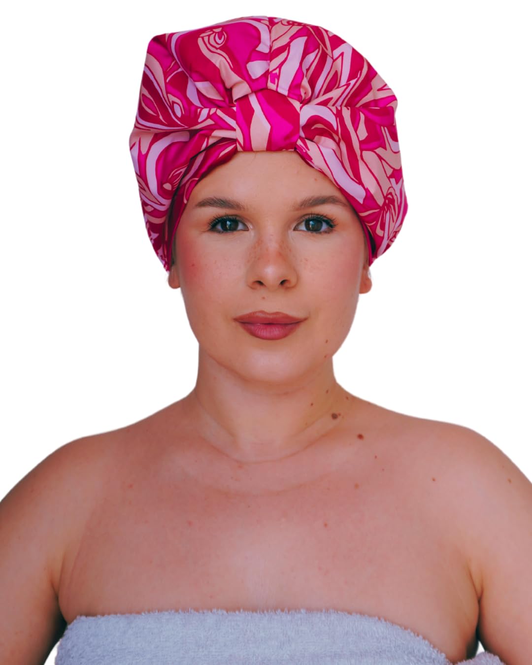 OFFTOPIC Waterproof Shower Cap with 100% Silk Inner Protect Your Hair While You Wash and Maintain Your Hairstyle