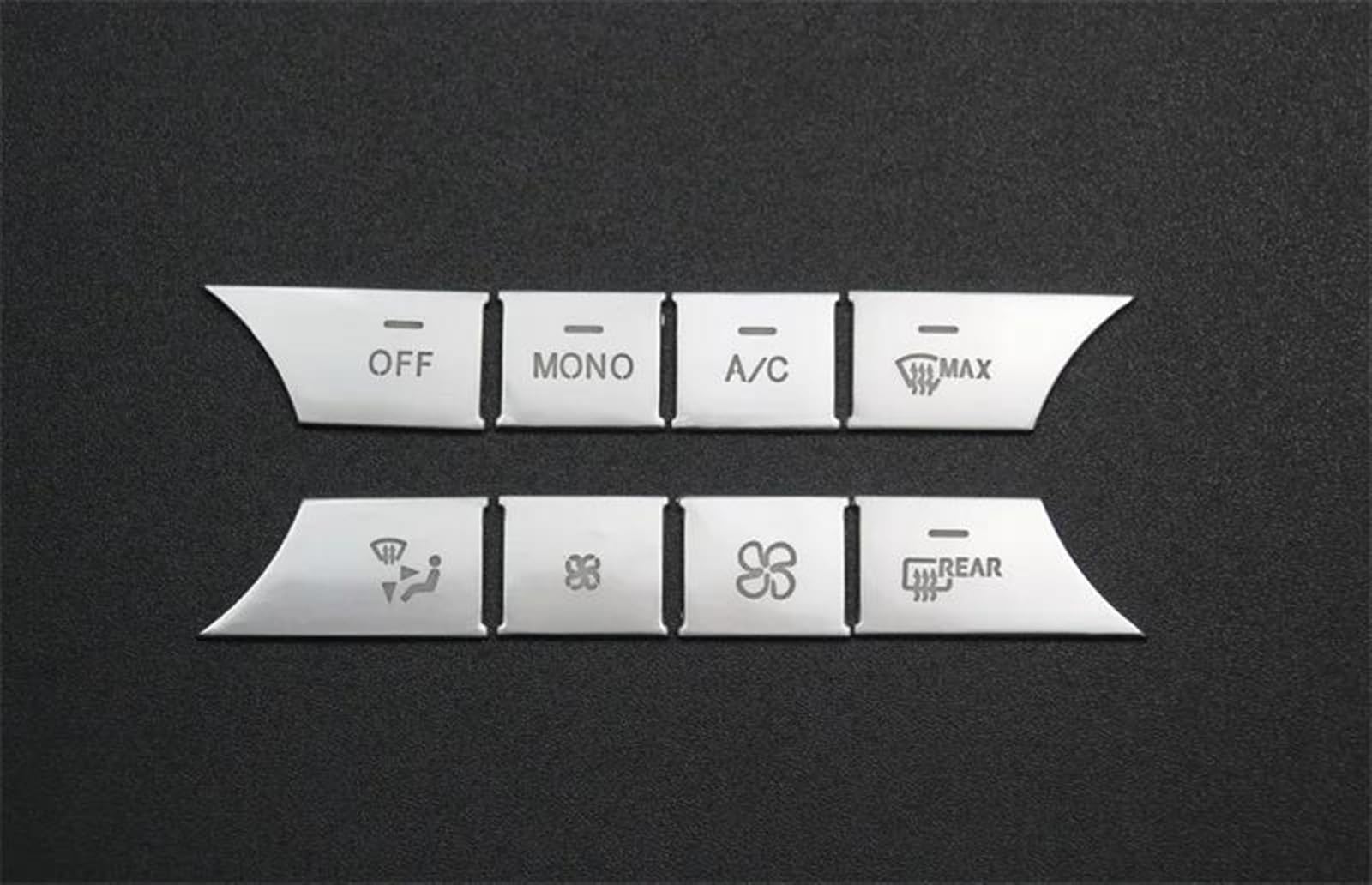 Piwine C Silver Car Air Conditioning Console Ac Media Volume Buttons Covers Stickers Trim For Benz C E Glk Class W204 W212 X204