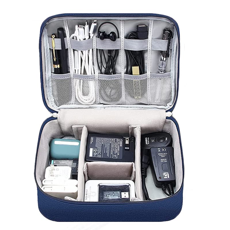 YouBella Jewellery Organiser Electronics Accessories Organizer Bag, Universal Carry Travel Gadget Bag for Cables, Plug and More, Perfect Size Fits for Pad Phone Charger Hard Disk (Blue) (B0C1CV9BDT) Amazon Price History, Amazon Price Tracker