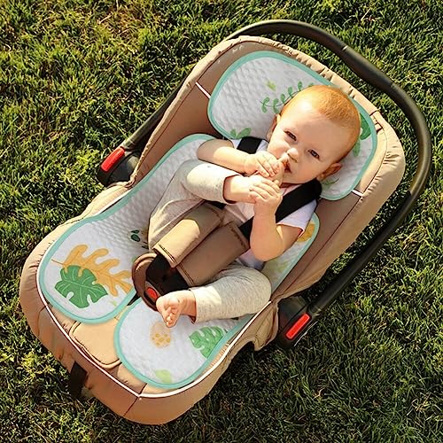 Baby Stroller Liner Baby Stroller Cooling Mat Comfortable Breathable Cooler Mat Anti-Slip Pram Seat Cooler Summer Ice Silk Stroller Mat Baby Sleeping Mat Car Seat Cooler Mat Cushion for Babies Type 3