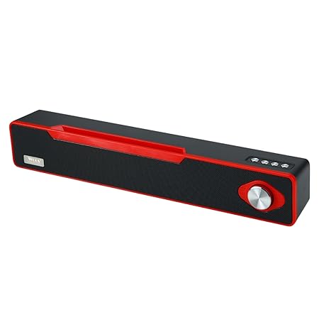 Woos Sonicbar SoundZenith Precision Sound Excellence with 10W RMS, TF Input, USB Input, Bluetooth 5.0 Connectivity, and Sleek Design Sophistication Elevate Your Audio Experience(Red)