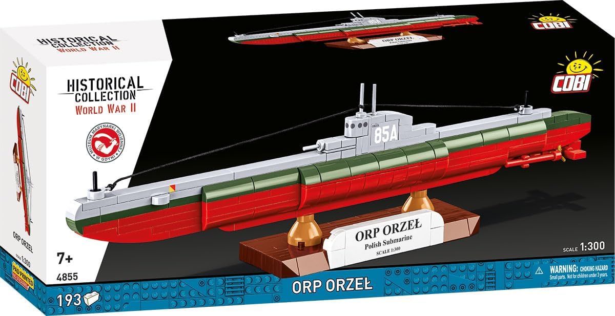 COBI Historical Collection WWII Polish Submarine ORP Orzel, 193 Pieces