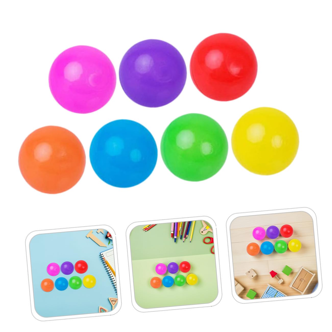BESPORTBLE 100 Boules Rondes en Plastique Souple pour Piscine à Balles, 5,5cm, Lot de 100 Pièces Colorées, pour Salle de Jeux Bébé et Développement Musculaire