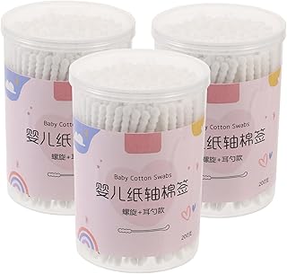 Beaupretty Cotonetes De Bebê 18 Caixas De Cotonete Para Limpeza De Ouvido Cotonetes Para Cotonetes Multiuso Cotonetes Criativos Cabeça Dupla Branca Papel Virgem Orelhas Pontudas Cotonetes