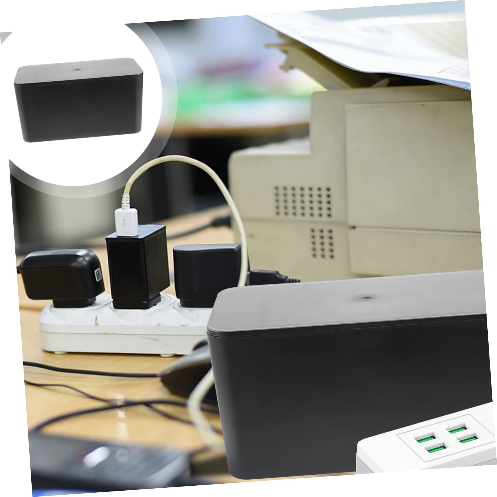 HOMSFOU 2 Pezzi Supporto Per Organizzatore Di Cavi in ​​plastica Per Scrivania Tv Computer