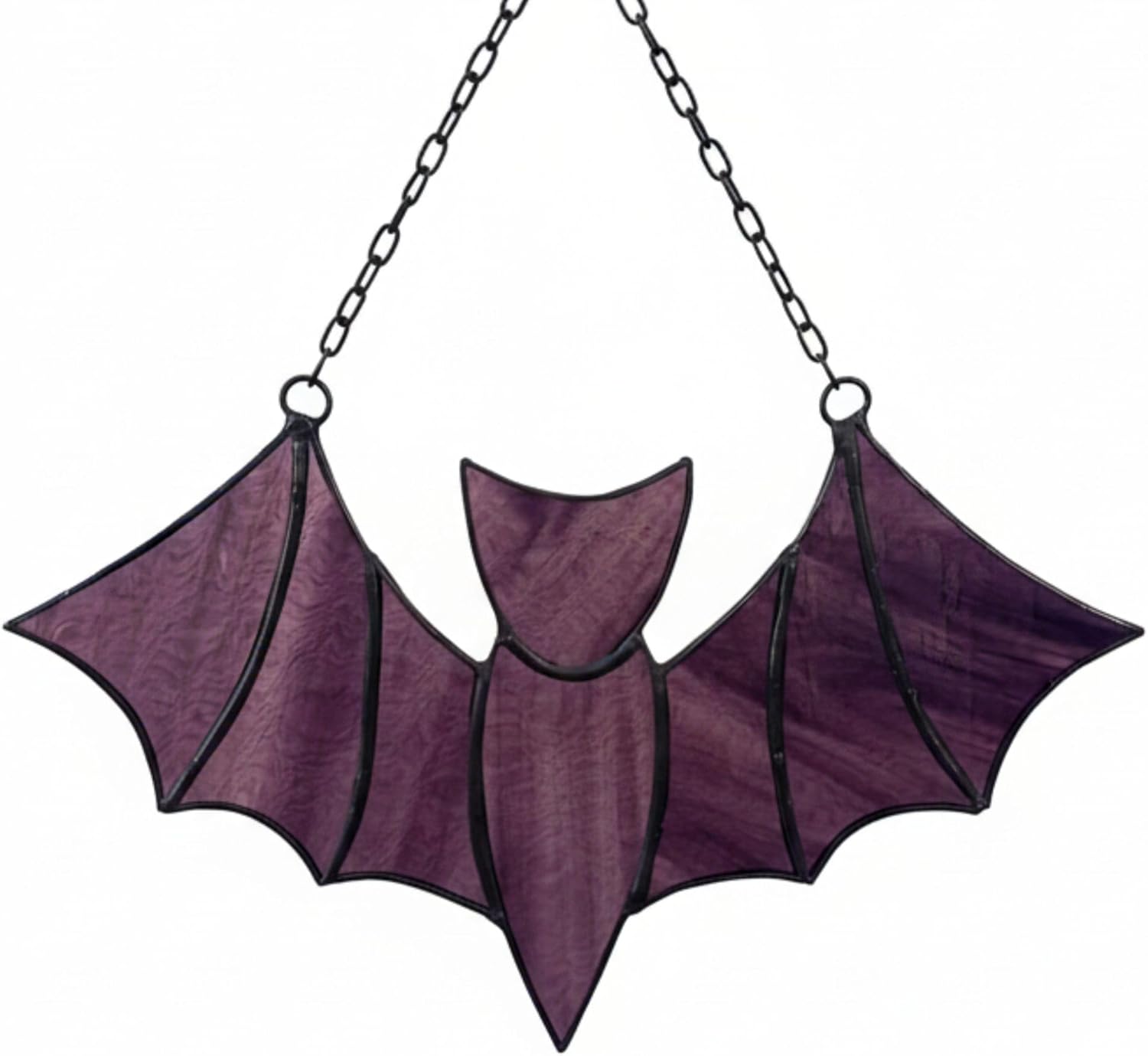 Gothic Stained Glass Bat Suncatcher for Window Hanging or Wall Decor – Witchy Halloween Decoration
