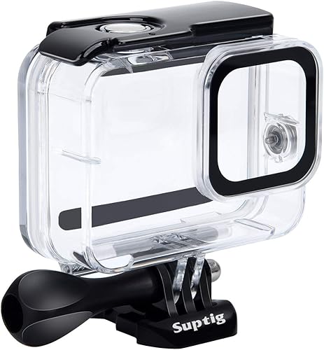 Suptig Carcasa protectora impermeable compatible con GoPro Hero 8, color negro, resistente al agua, 196.9ft