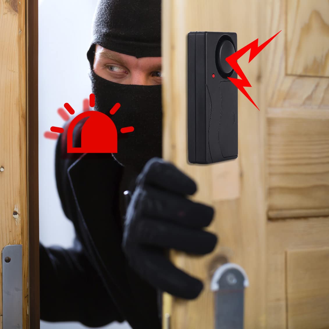 Mengshen Alarma Inalámbrica Antirrobo, Sirena con Sensor De Movimiento De Seguridad para Bicicleta, Motocicleta, Scooter, Puerta, Ventana, Vehículo, 110dB con Control Remoto
