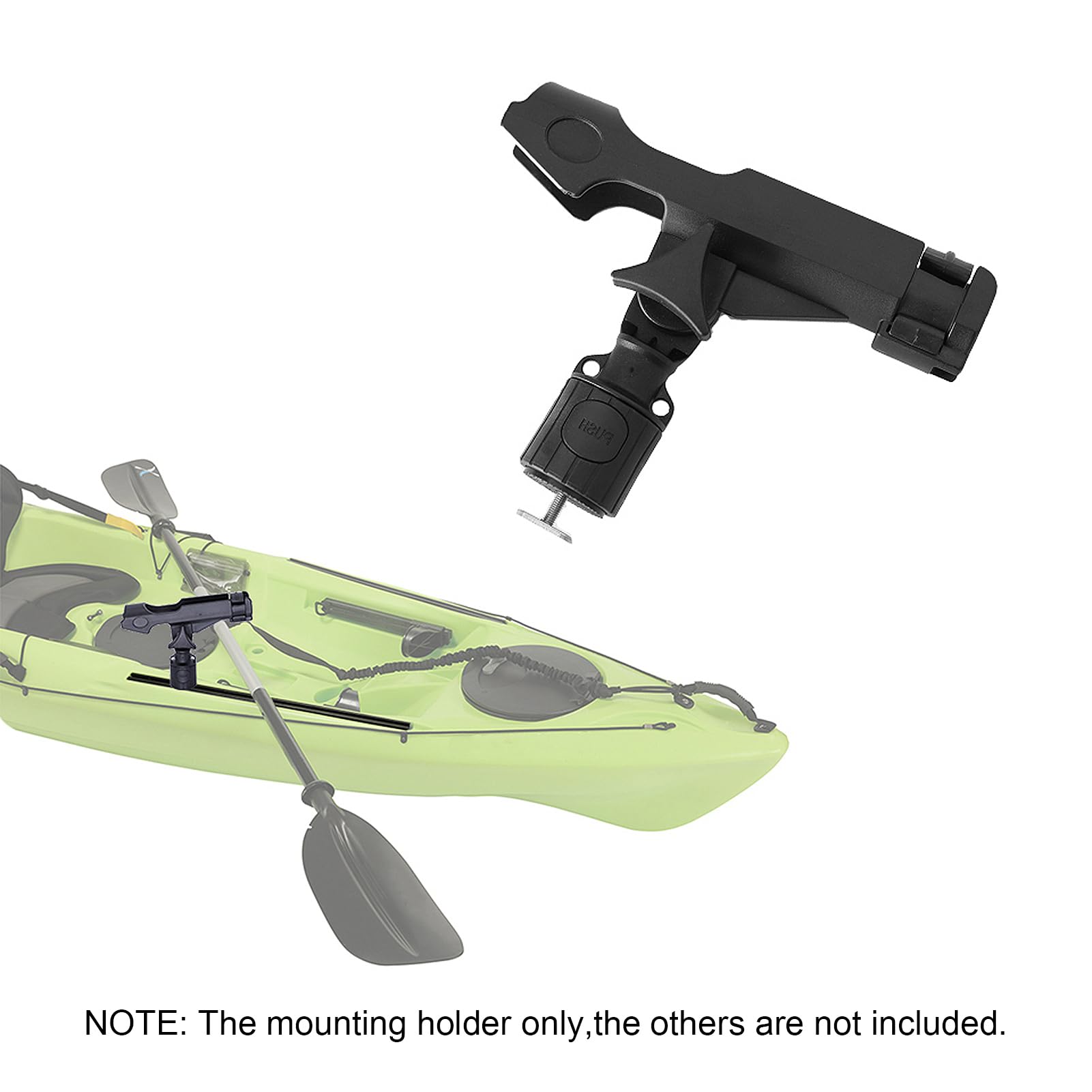 Wakects Portacanna da Pesca Regolabile per Kayak, Plastica, con Portabicchieri e Strumenti Appesi, 1 Pezzo