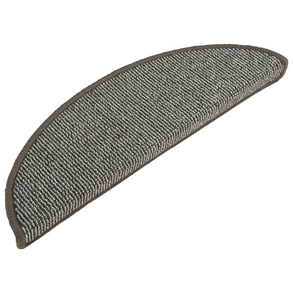Lot de 15 tapis d'escalier gris 56 x 17 x 3 cm