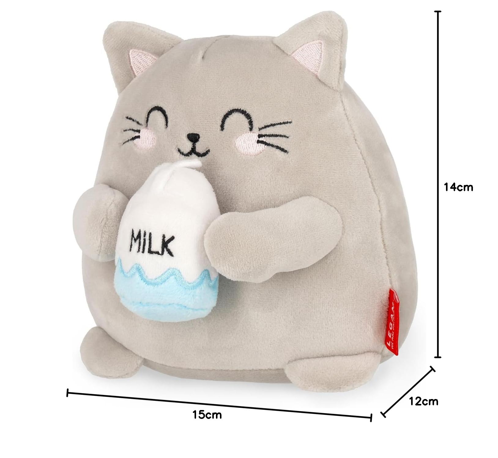Legami - Peluche Plush Super Soft!, Tema Kitty, Formato Mini, con Carta d'Identità personalizzabile, Sta in Piedi da Solo, 14x15x12 cm