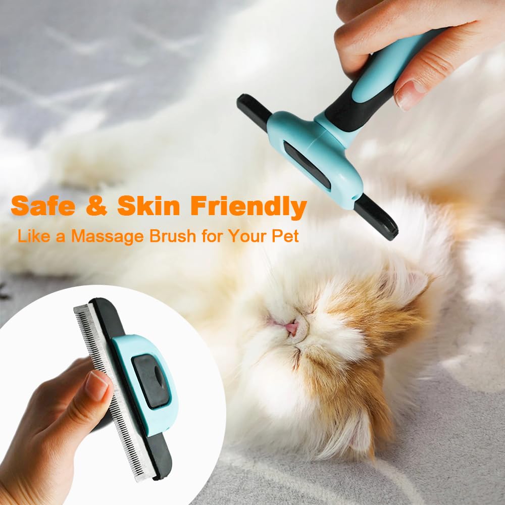 Ram® Double Sided Deshedding Dematting Dog Cat Grooming Brush Comb Dog Cat Hair Remover Undercoat Rake Tool - Image 3