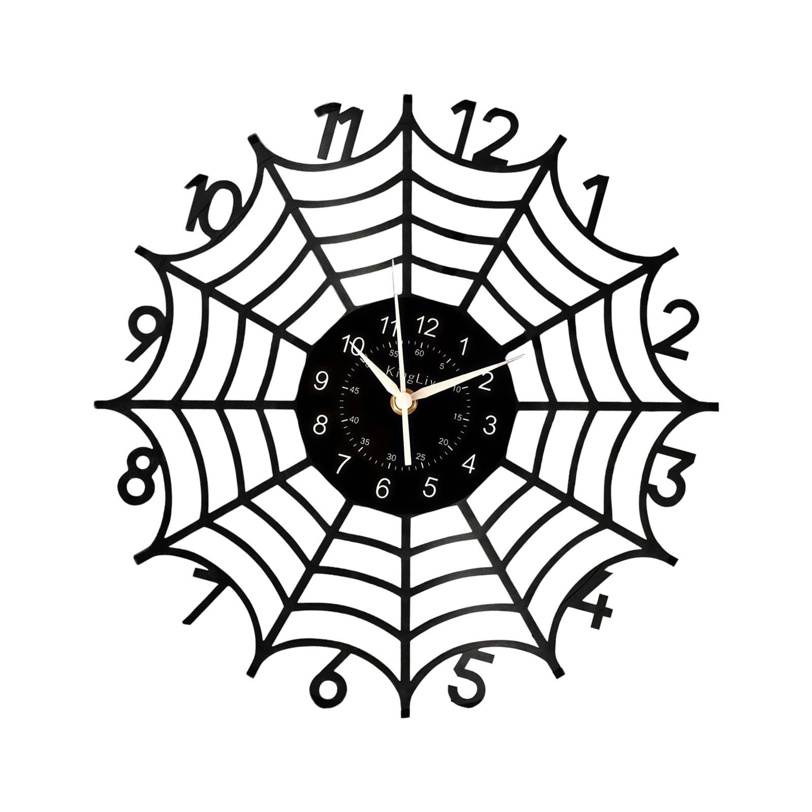 Nvoqilin Multicolor Spiders Web Wall Clock Decorative Clocks Silents None Ticking Battery Operated Arabic Numerals Wall Clocks For Kitchen None Ticking Arabic Numerals Analog