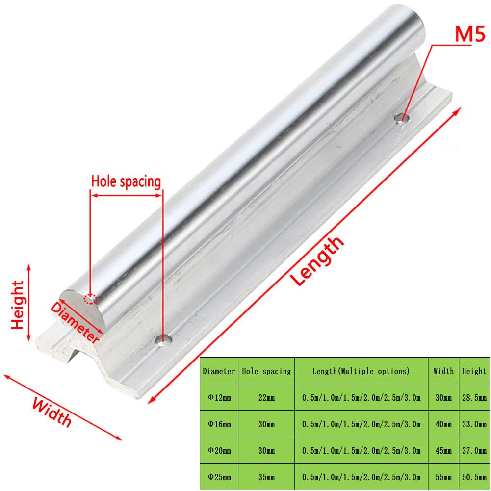 Linearführungsschienen-Set – 2 x Linearführungen mit 4 Gleitblöcken für automatisierte Maschinen und Geräte
