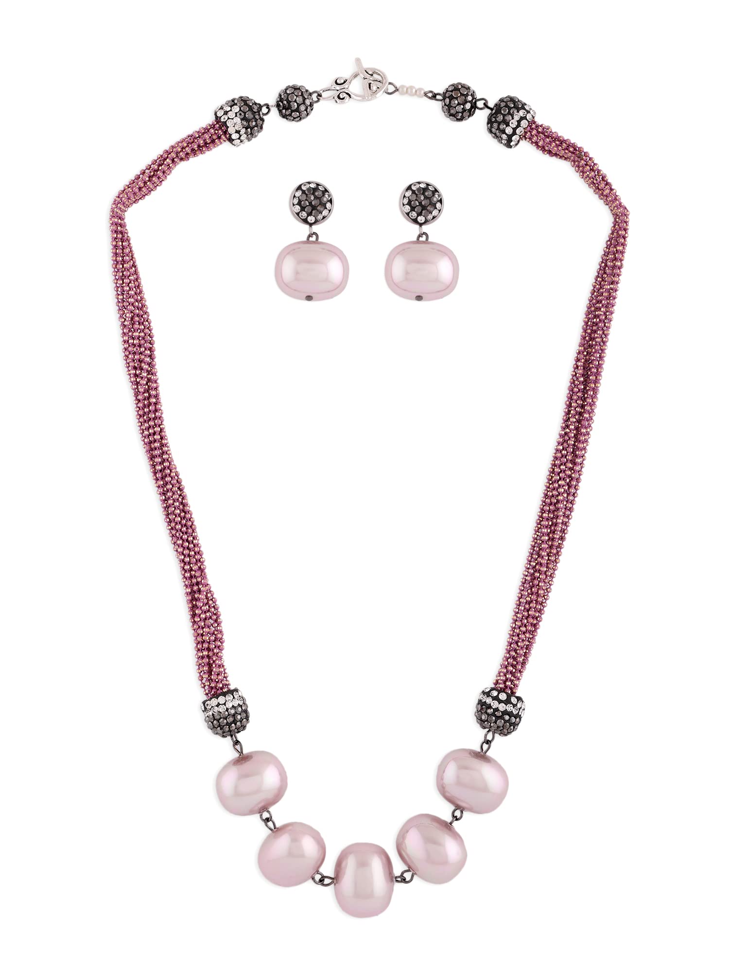 See full amazon price history chart for ZAVERI PEARLS Pink Beaded Contemporary Dazzling Multistrand Necklace & Earring Set For Women-ZPFK14039 ZAVERI PEARLS Pink Beaded Contemporary Dazzling Multistrand Necklace & Earring Set For Women-ZPFK14039 (B0B2MT26J6) Amazon Price History, Amazon Price Tracker