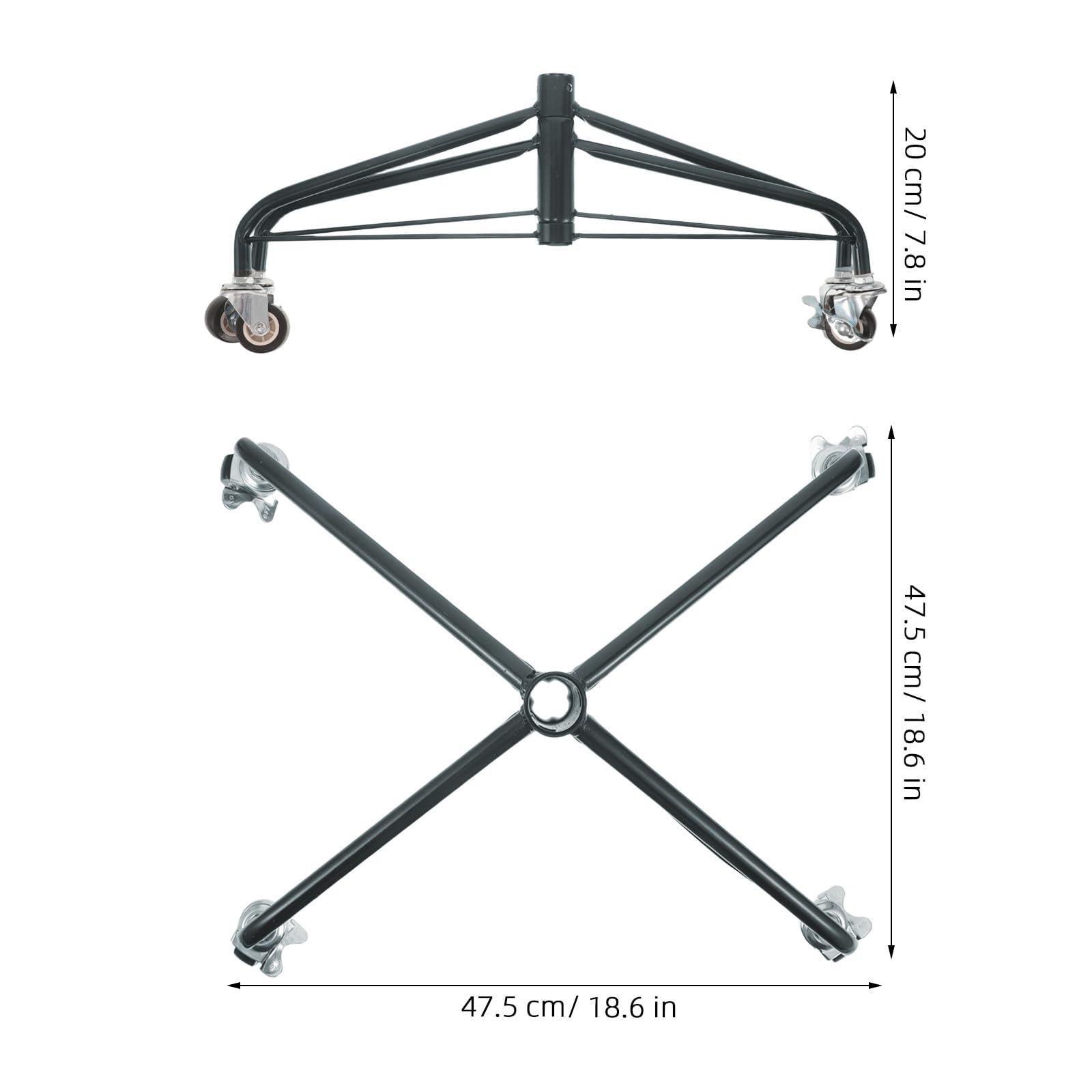 Alasum Soporte con Ruedas para árbol de Navidad, de Metal, 18,6 x 7,8 pulga