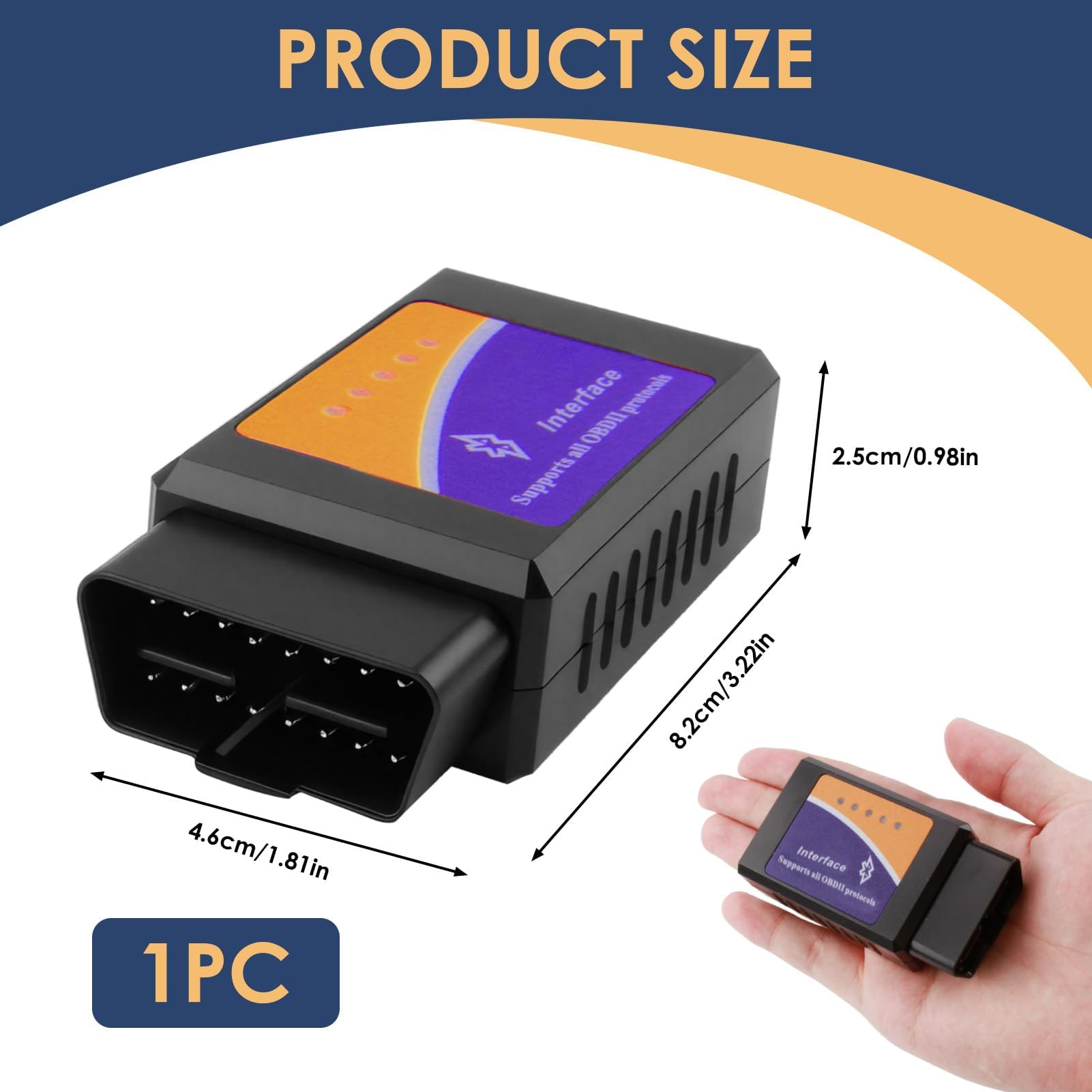 Scanner OBD - ELM327 OBD2 - V2.1 - Bluetooth - Universel - Compatible Avec De Nombreux Modèles - Auto