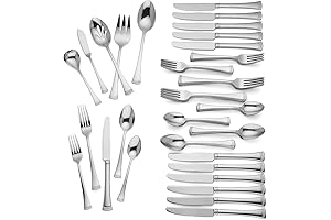 Mikasa Portola 65-Piece Premium Silverware Set for 12
