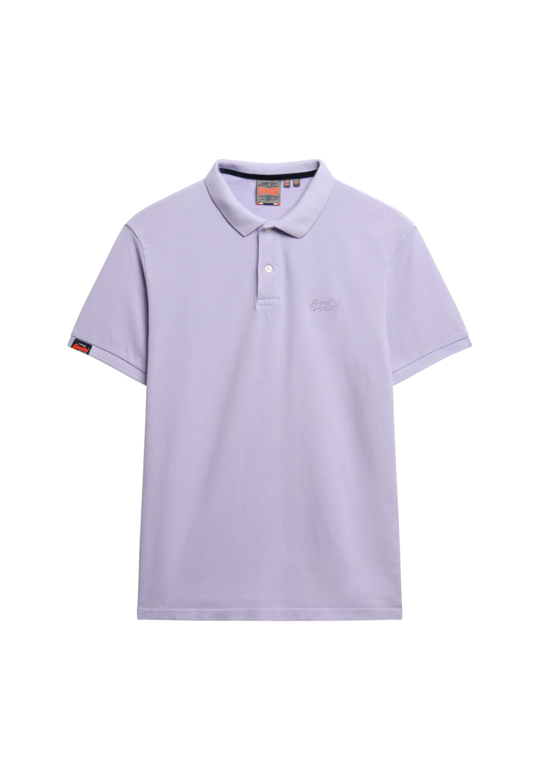 Superdry Vint Destroy Short Sleeve Polo L Purple