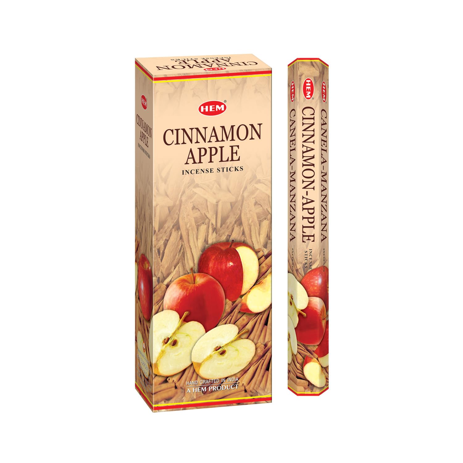 Amazon.com: Hem Cinnamon Apple Incense Sticks (120 Sticks, 6 Boxes