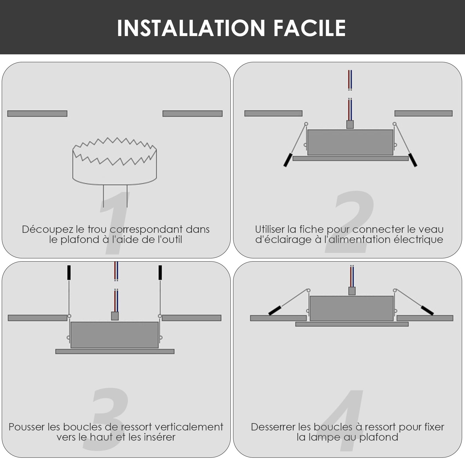 Faretti Led da Incasso per Cartongesso 7W 700 Lumen Faretti da Soffitto Risparmio Energetico 90%, Luci da Soffitto Interno 3000K-6000K Regolabile|IP44|CRI 83+|Foro Ø85-100mm Set di 6