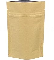 Vista 1 de CleverDelights Bolsas de pie Kraft - 2oz - Paquete de 100 - 4 x 6 x 2 pulgadas - Bolsa resellable
